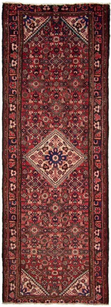 3' 6 x 9' 8 Hand Knotted Hamedan Persian Runner Rug