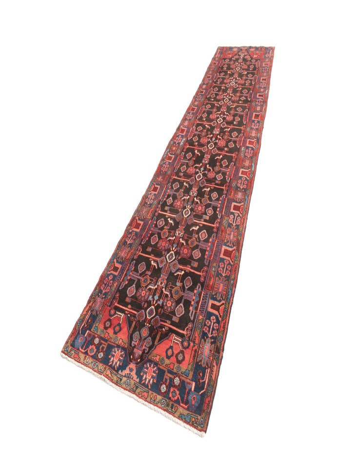 Detail image of 3' 10 x 15' 3 Hamedan Runner Rug