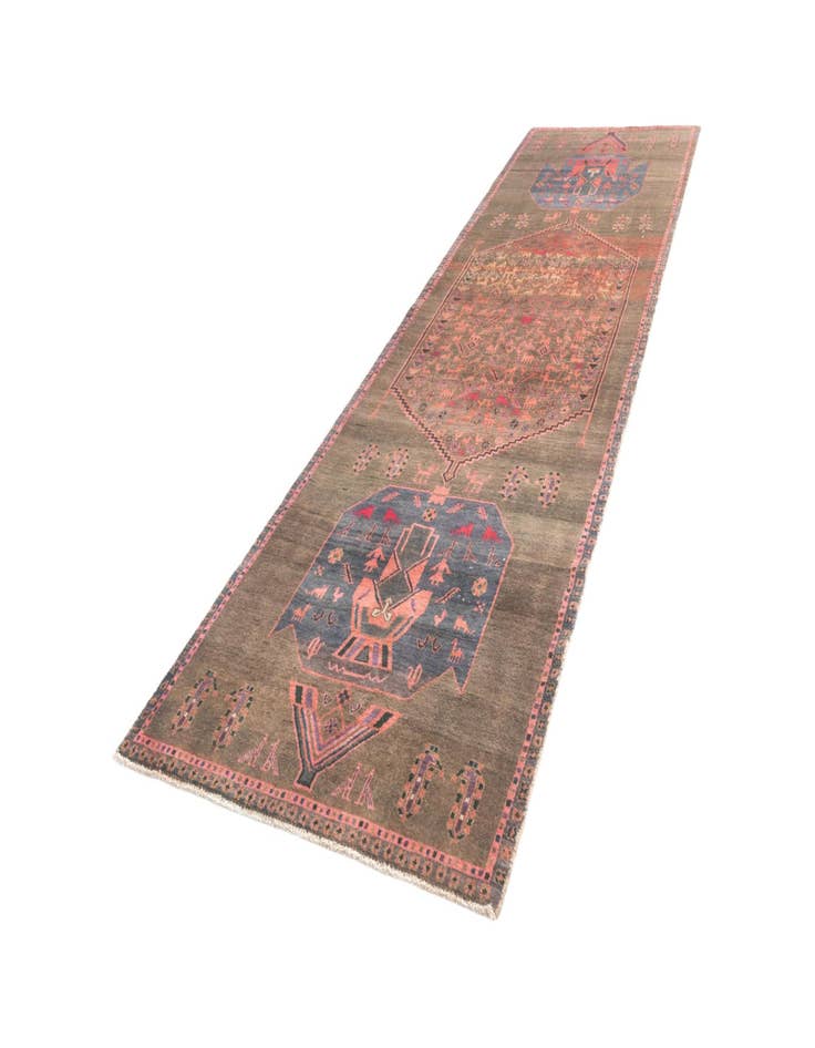 Detail image of 4' x 13' 6 Hamedan Runner Rug