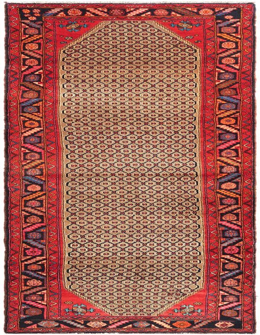 Detail image of 3' 6 x 13' 2 Hamedan Runner Rug