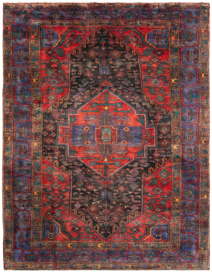 Detail image of 5' 2 x 9' 10 Hamedan Runner Rug