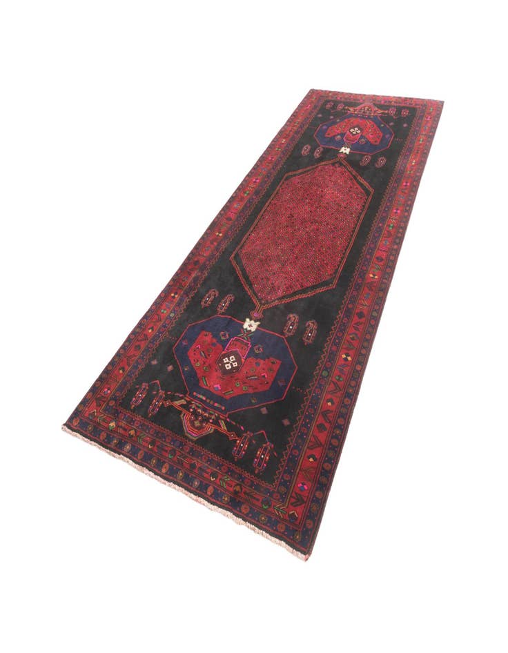 Detail image of 3' 6 x 12' 8 Hamedan Runner Rug