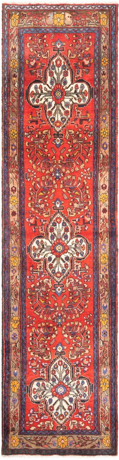 Detail image of 3' 5 x 13' 4 Hamedan Runner Rug