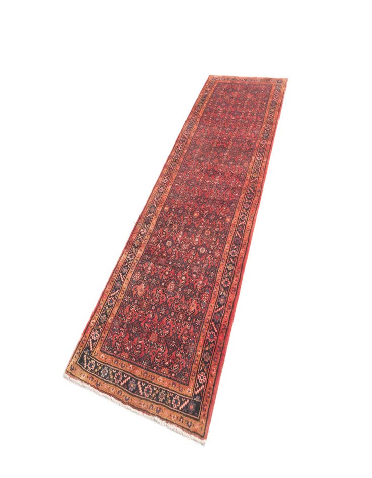 Detail image of 3' 10 x 12' 10 Hamedan Runner Rug
