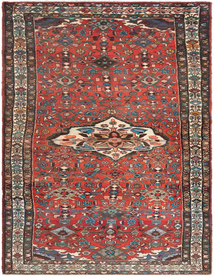 Detail image of 4' 3 x 13' Hamedan Runner Rug