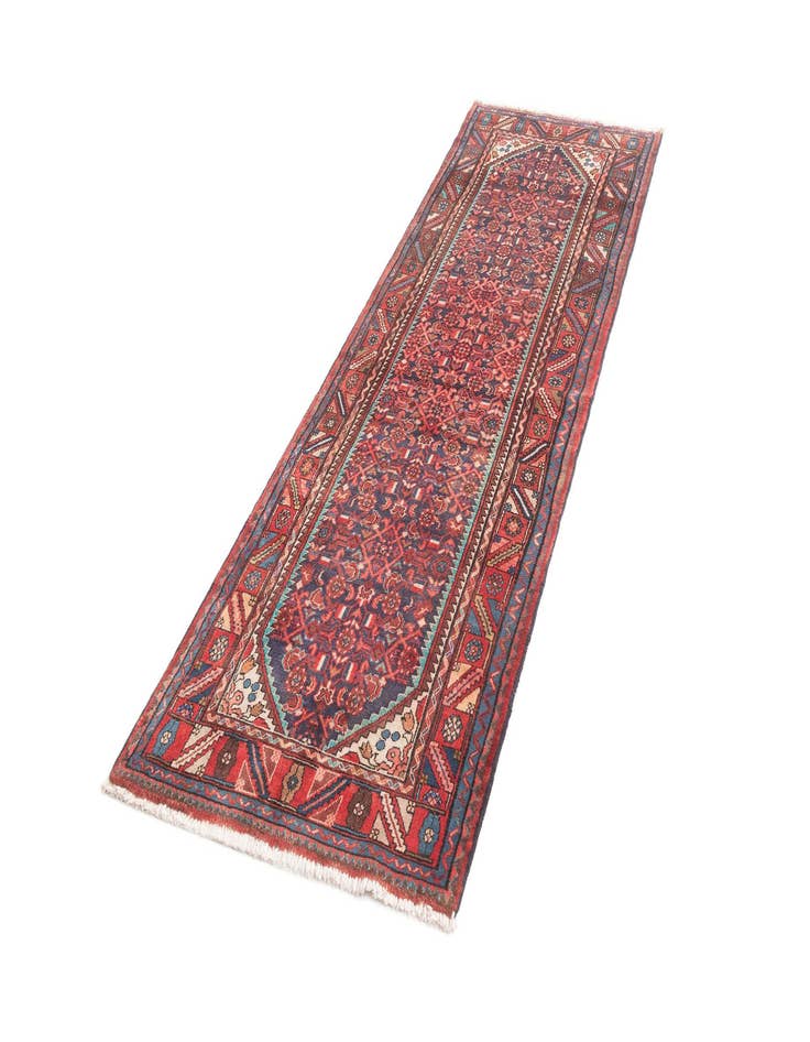 Detail image of 3' 6 x 10' 6 Hamedan Runner Rug