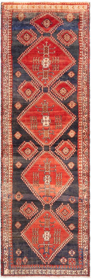 Detail image of 3' 9 x 11' 7 Hamedan Runner Rug