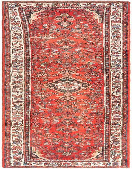 Detail image of 3' 6 x 13' 11 Hamedan Runner Rug
