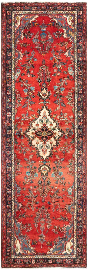 Detail image of 3' 5 x 10' 6 Hamedan Runner Rug