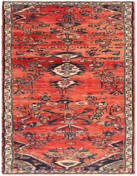 Detail image of 2' 2 x 8' 10 Hamedan Runner Rug