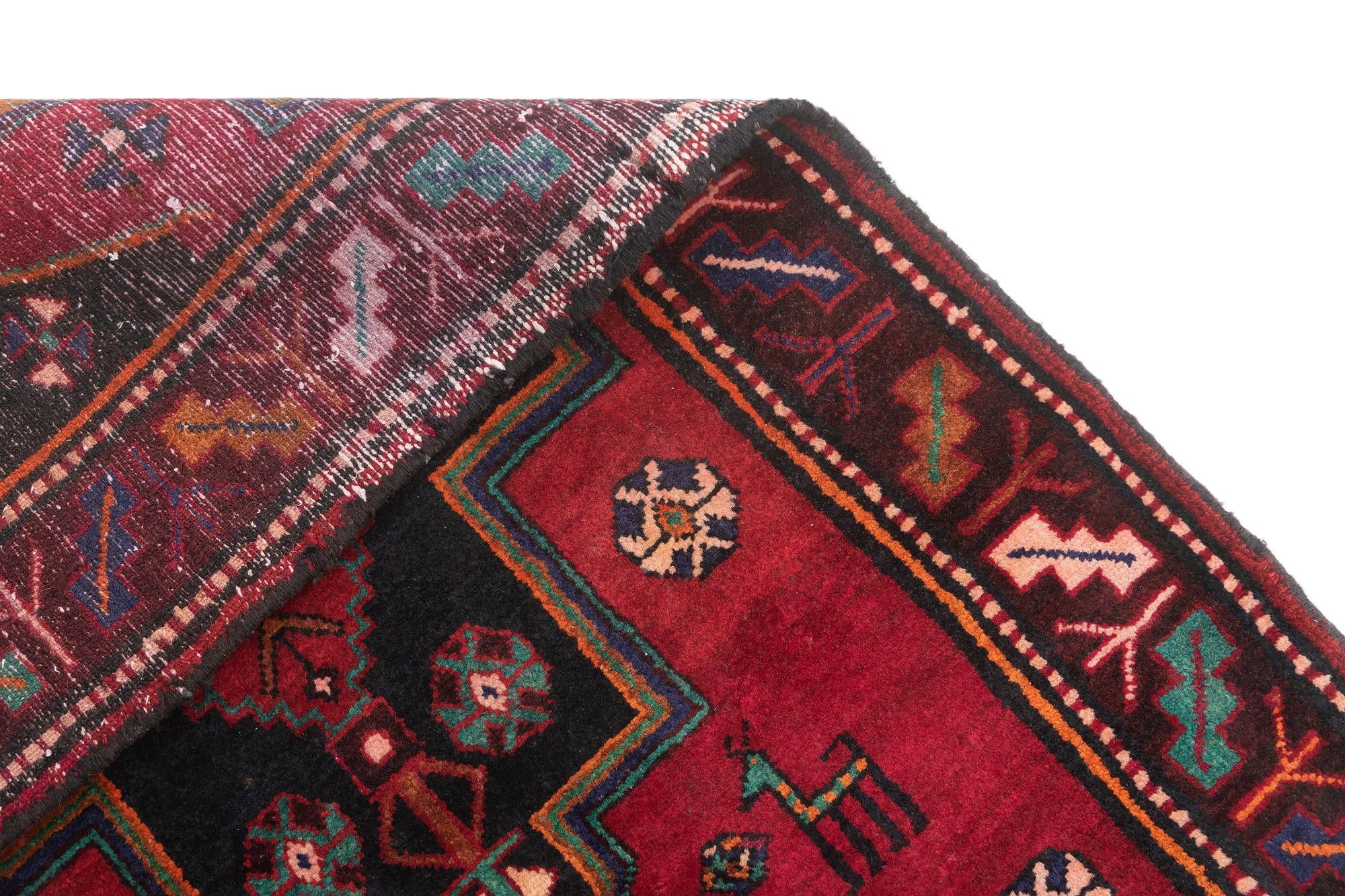 3' 5 x 10' 2 Hamedan Runner Rug