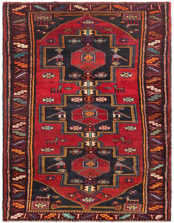 Detail image of 3' 5 x 10' 2 Hamedan Runner Rug