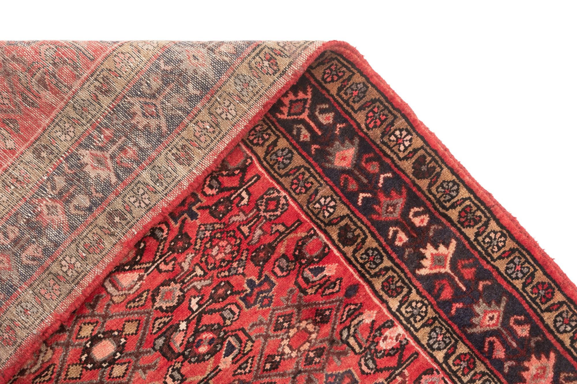 4' 2 x 10' 8 Hamedan Runner Rug