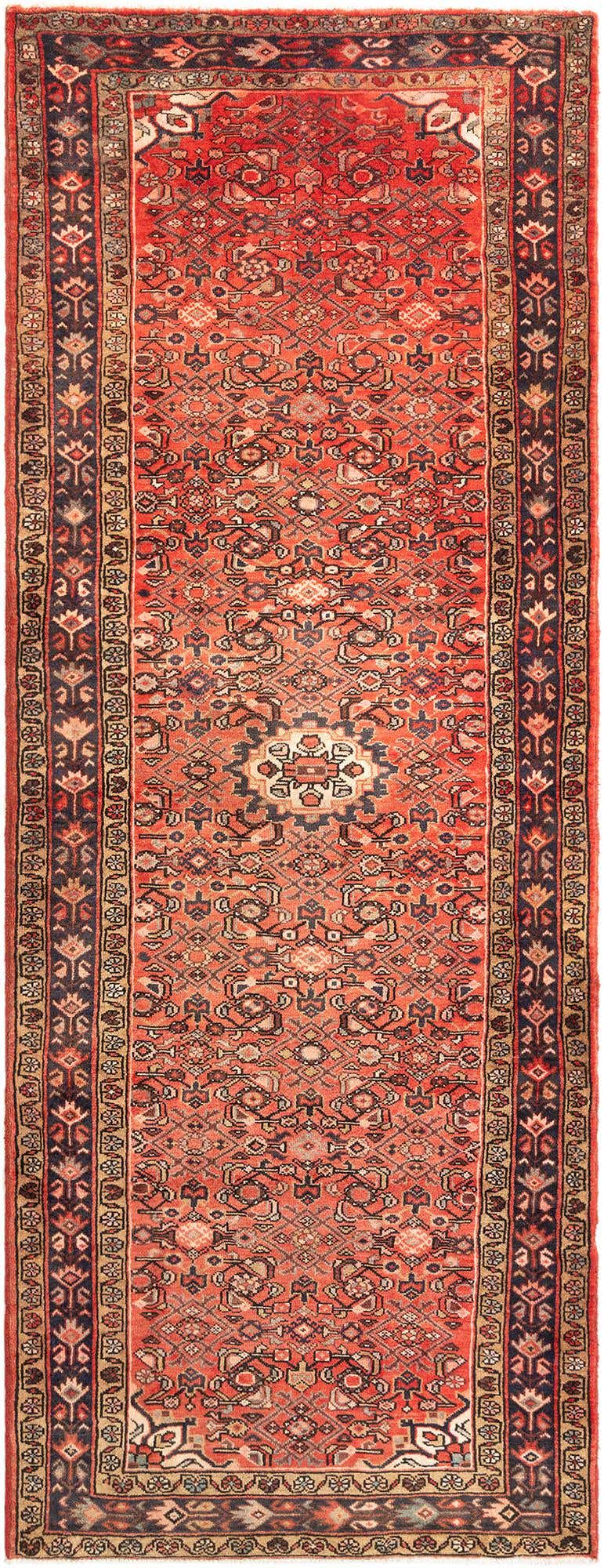 4' 2 x 10' 8 Hamedan Runner Rug