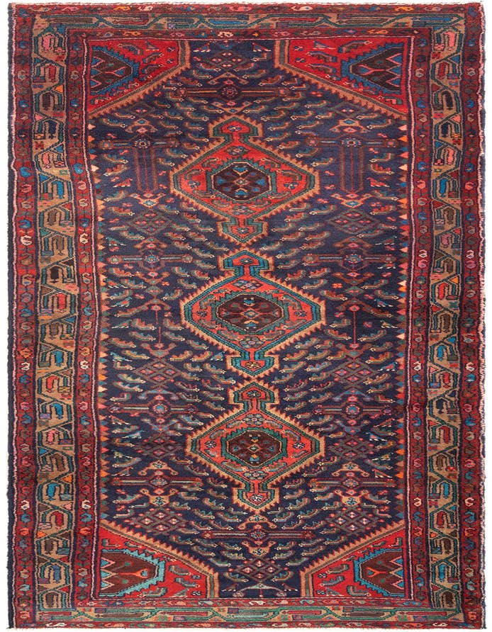 Detail image of 3' 8 x 11' 2 Hamedan Runner Rug