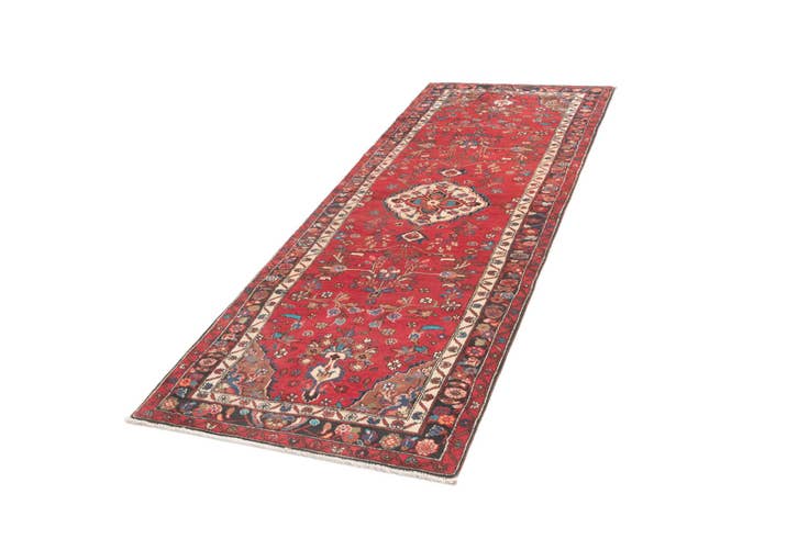 Detailansicht von 115cm x 330cm Hamedan Läufer Teppich