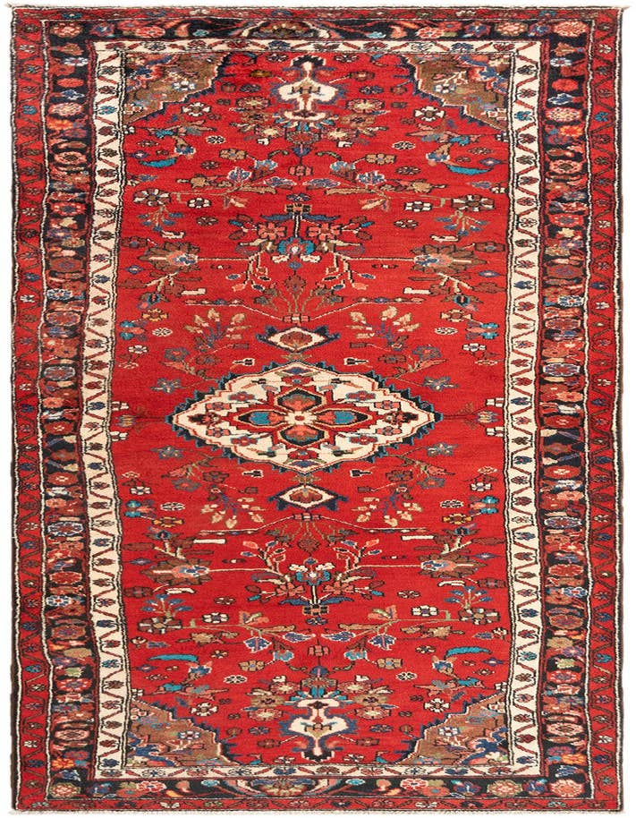 Detail image of 3' 8 x 10' 10 Hamedan Runner Rug