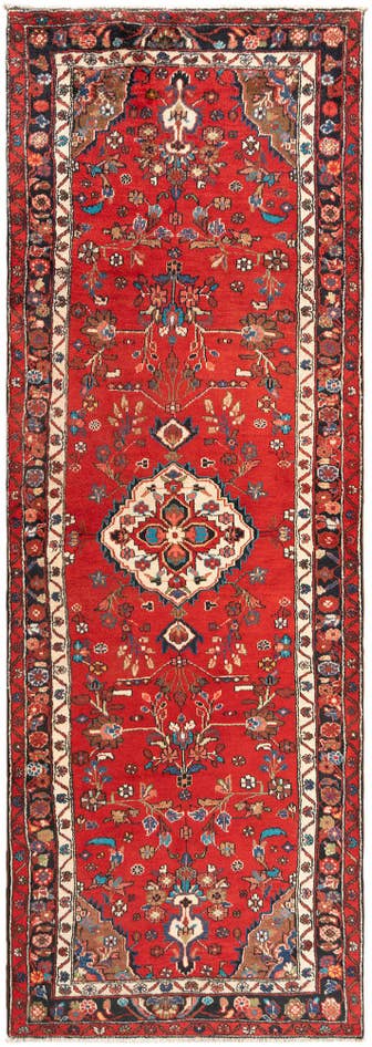 Detailansicht von 115cm x 330cm Hamedan Läufer Teppich