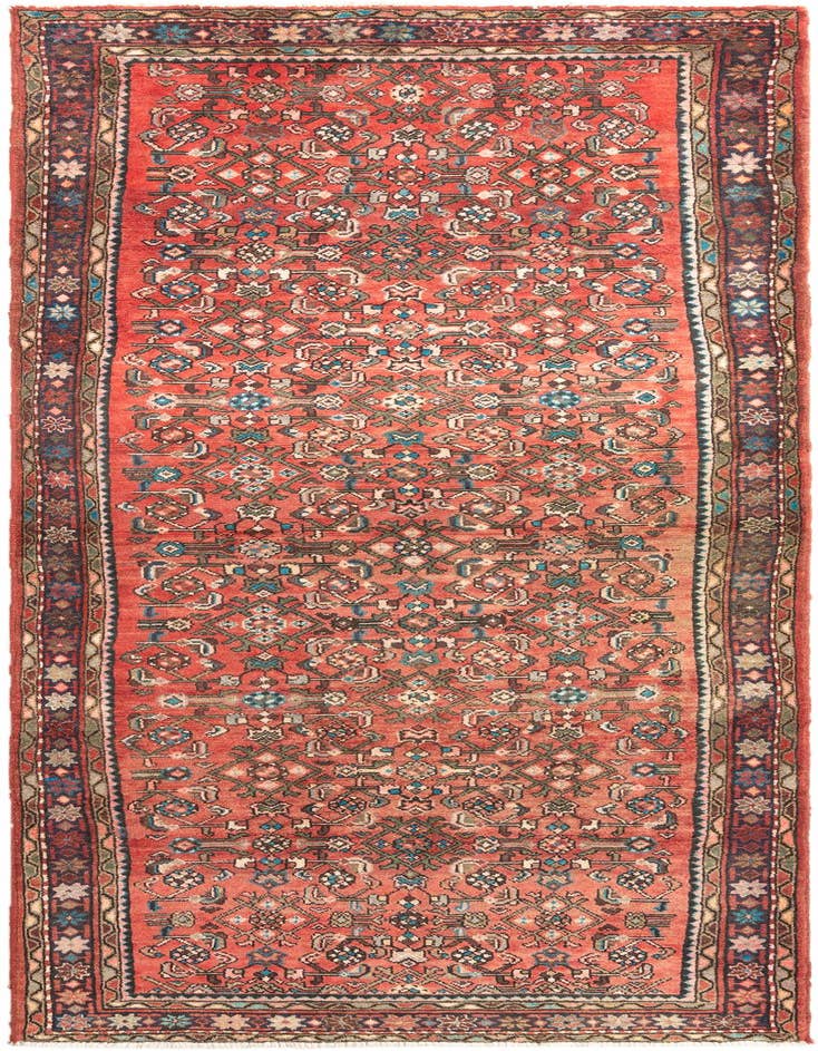 Detail image of 3' 8 x 10' 5 Hamedan Runner Rug