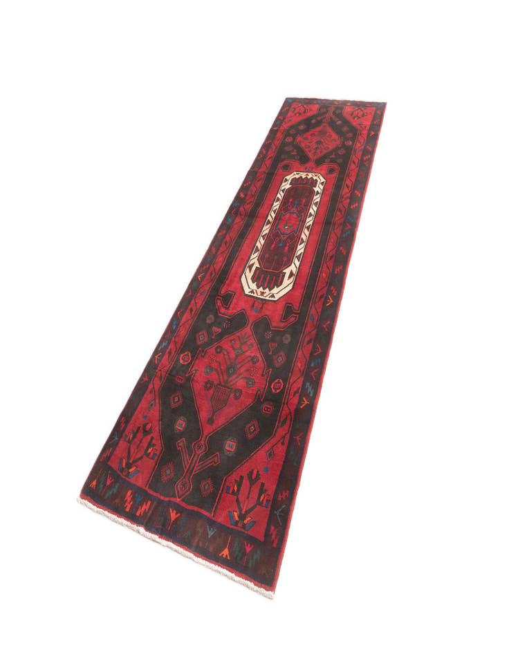 Detail image of 4' 2 x 14' 1 Hamedan Runner Rug