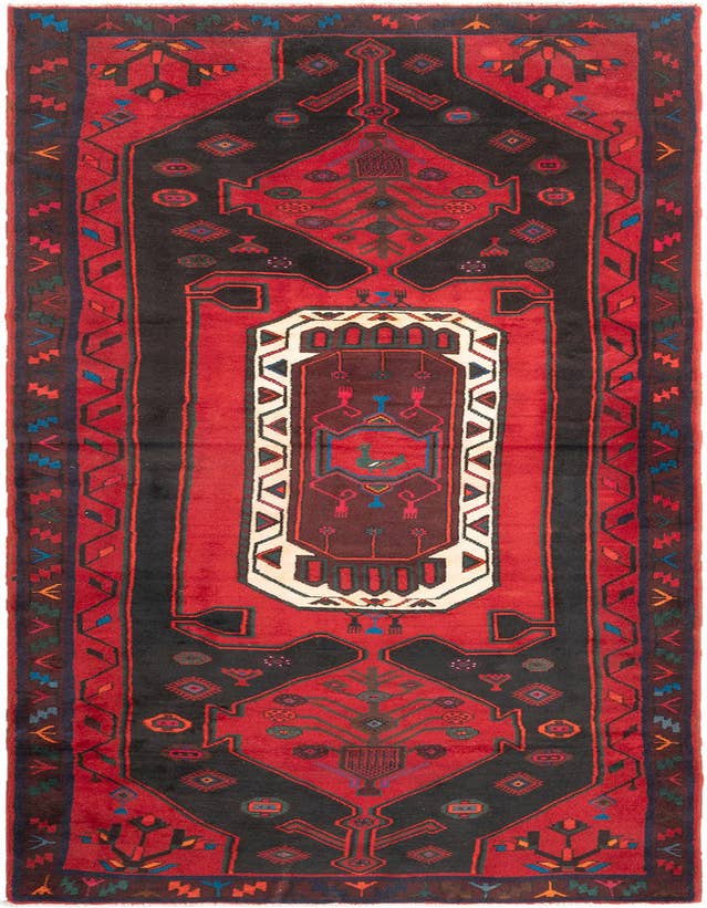 Detail image of 4' 2 x 14' 1 Hamedan Runner Rug