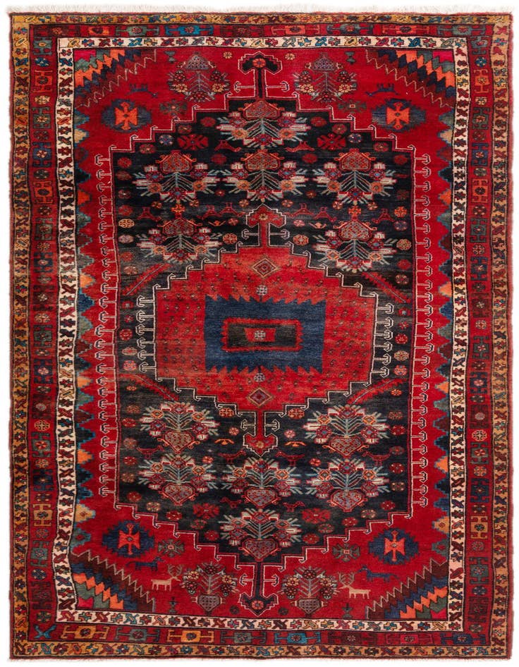 Detail image of 4' 9 x 10' 10 Hamedan Runner Rug