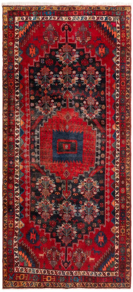 Detail image of 4' 9 x 10' 10 Hamedan Runner Rug