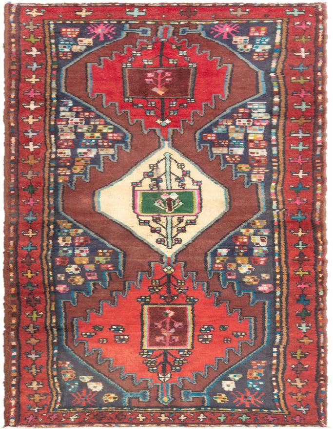 Detail image of 3' x 9' 11 Hamedan Runner Rug