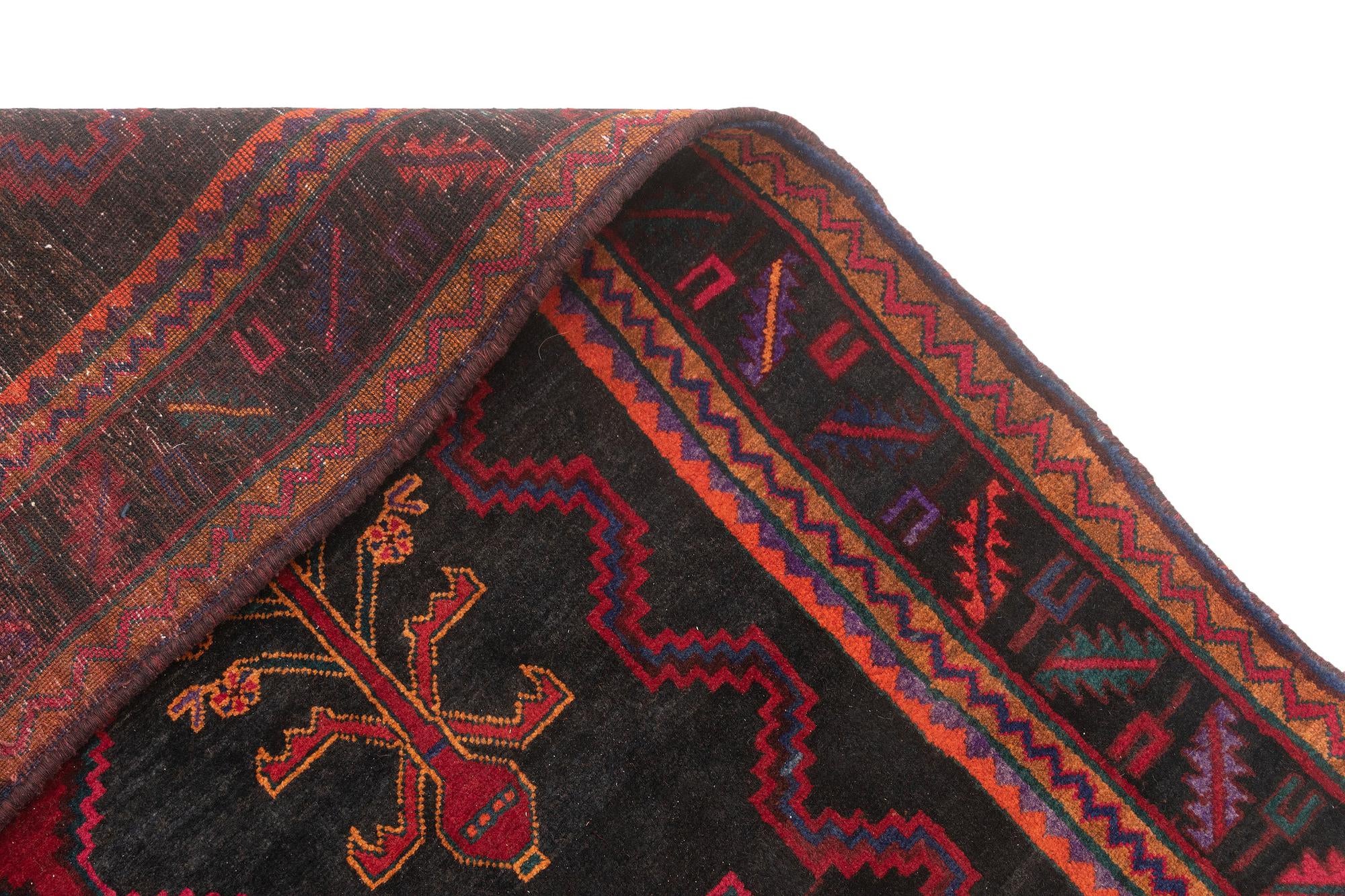 5' x 10' 4 Hamedan Runner Rug