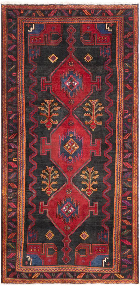 Detail image of 5' x 10' 4 Hamedan Runner Rug