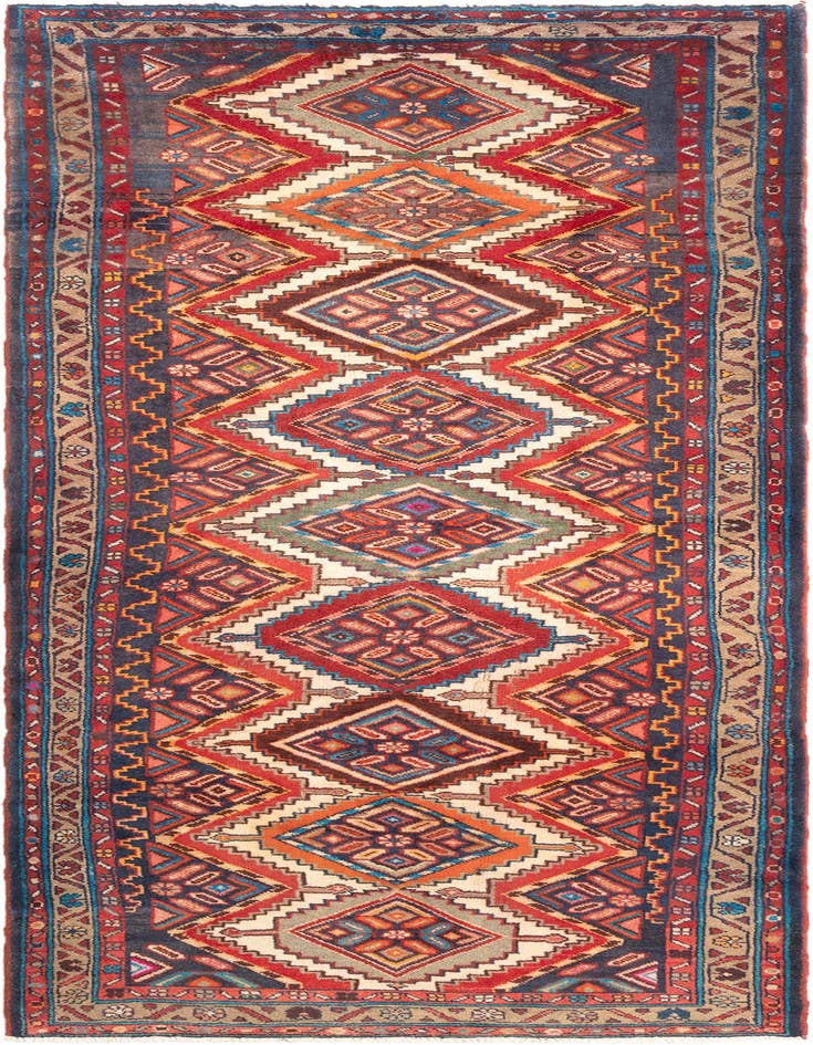 Detail image of 3' 6 x 9' 10 Hamedan Runner Rug