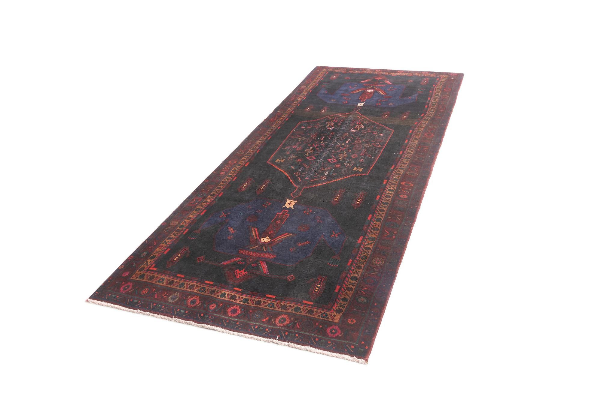 4' 11 x 12' 10 Hamedan Runner Rug