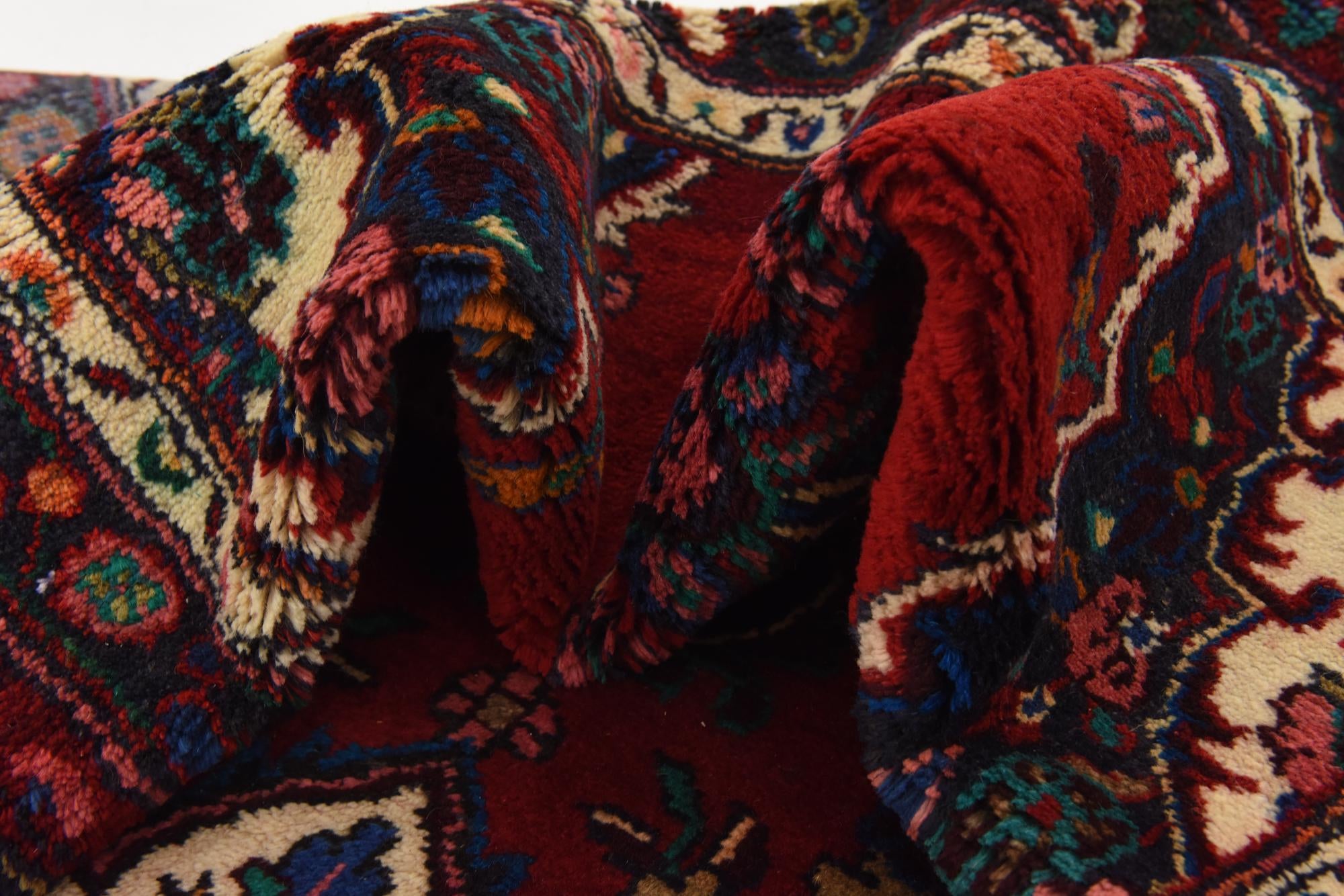 3' 8 x 10' Hand Knotted Hamedan Persian Wool Runner Rug