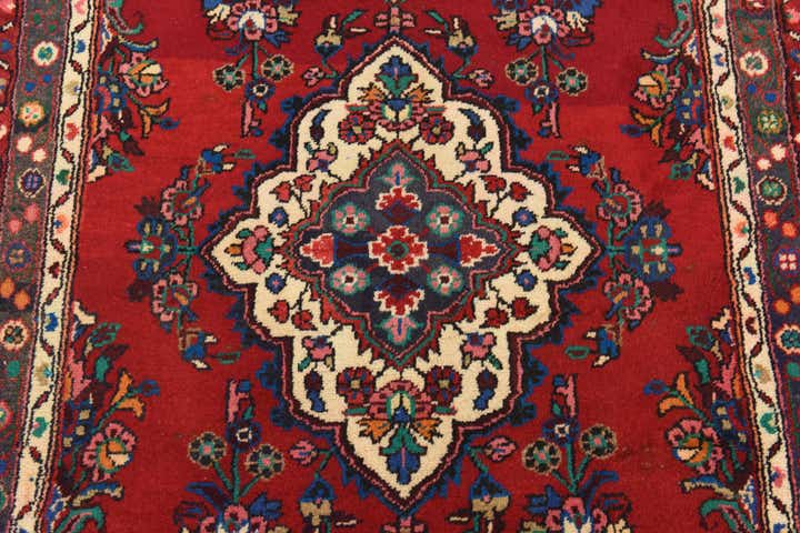 3' 8 x 10' Hand Knotted Hamedan Persian Wool Runner Rug