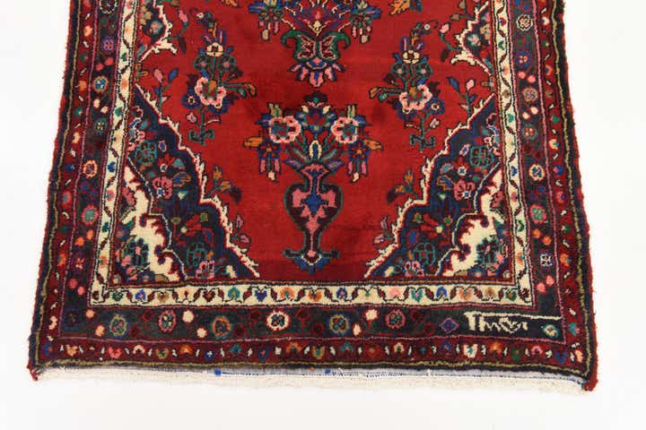 3' 8 x 10' Hand Knotted Hamedan Persian Wool Runner Rug