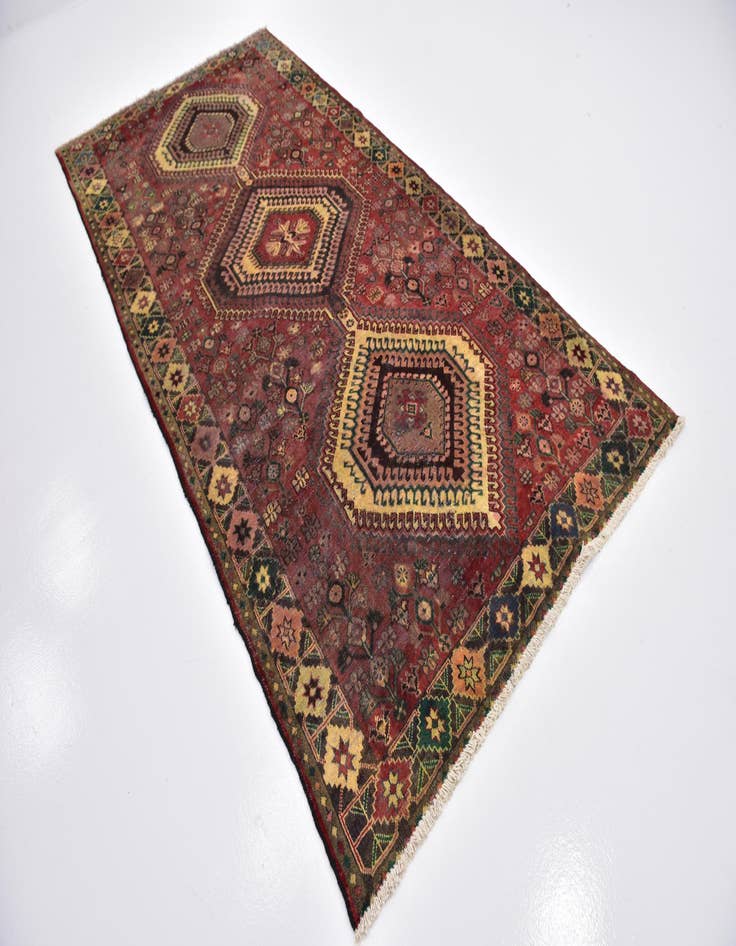 Detail image of 5' x 10' 3  Hand Knotted Hamedan Persian Wool Runner Rug