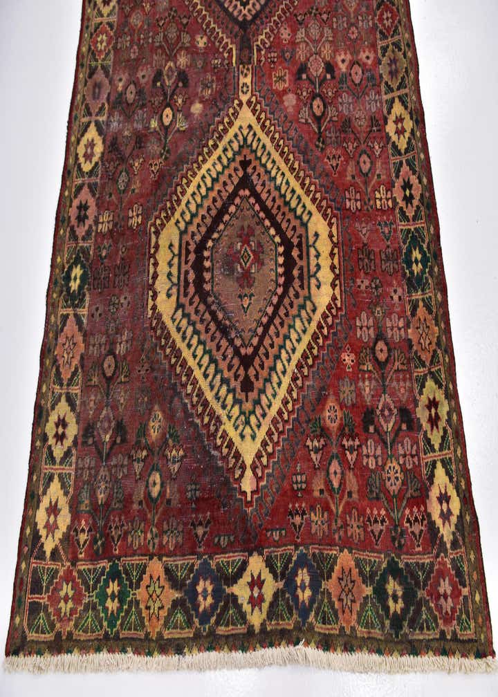 5' x 10' 3 Hand Knotted Hamedan Persian Wool Runner Rug