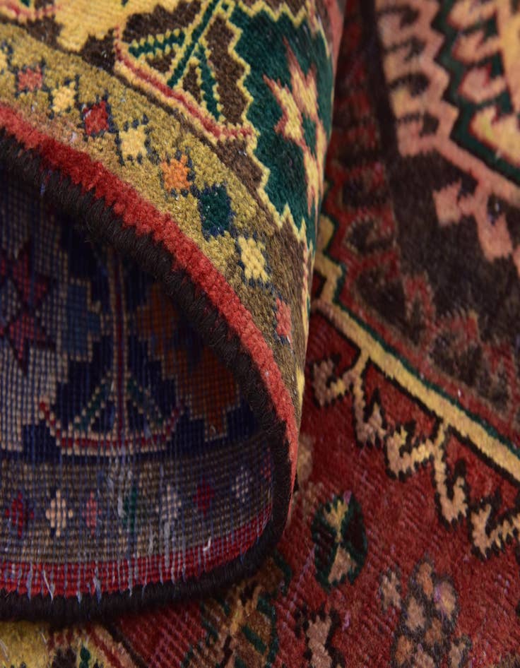 Detail image of 5' x 10' 3  Hand Knotted Hamedan Persian Wool Runner Rug