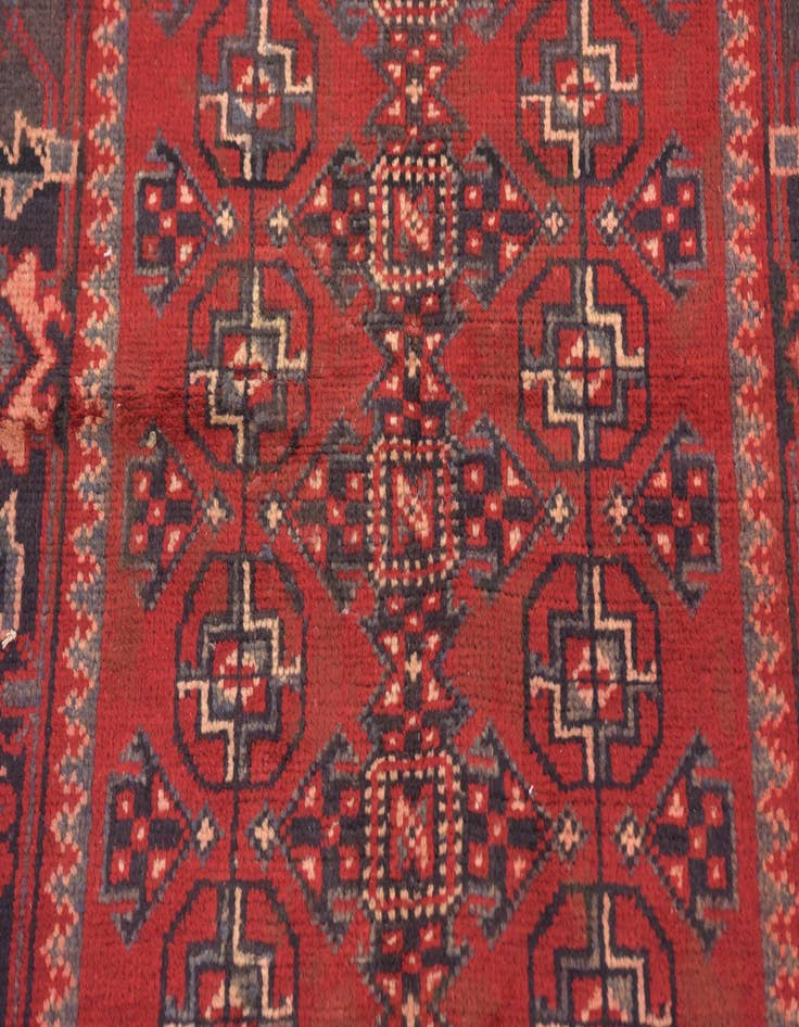 Detail image of 3' 6 x 10' 5  Hand Knotted Hamedan Persian Wool Runner Rug