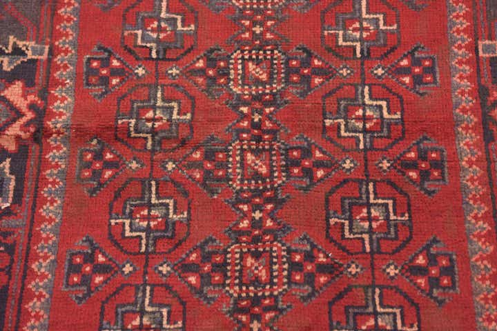 3' 6 x 10' 5 Hand Knotted Hamedan Persian Wool Runner Rug