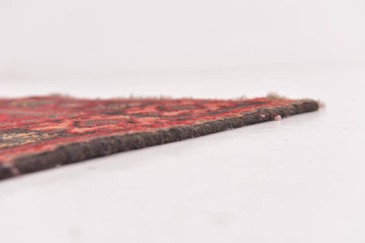 Detail image of 3' 6 x 10' 5 Hand Knotted Hamedan Persian Wool Runner Rug
