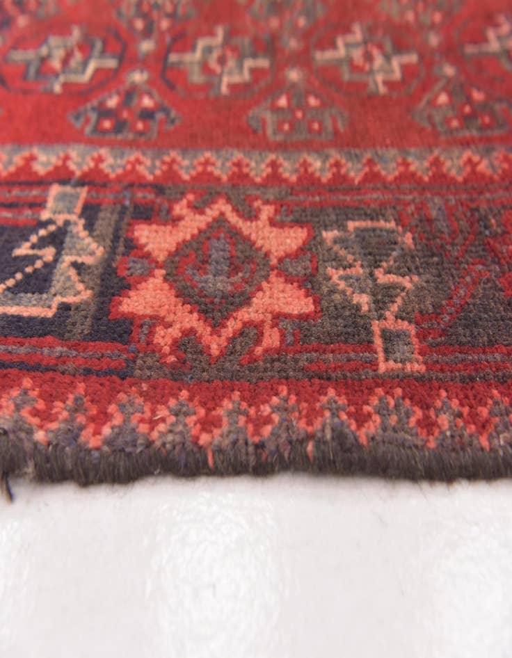 Detail image of 3' 6 x 10' 5  Hand Knotted Hamedan Persian Wool Runner Rug