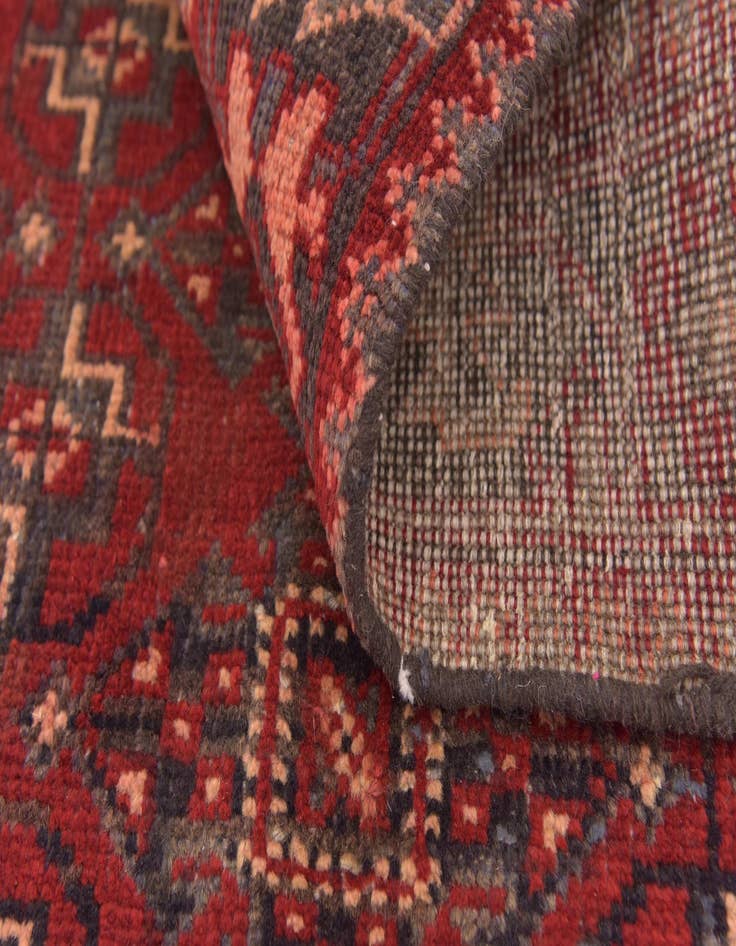 Detail image of 3' 6 x 10' 5  Hand Knotted Hamedan Persian Wool Runner Rug