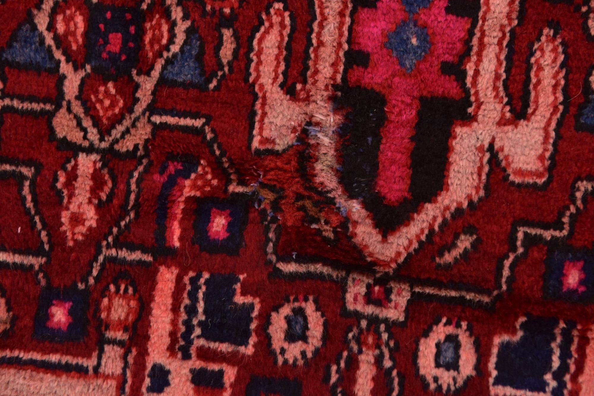 160cm x 345cm anudado a mano Hamedan Alfombra Persa Lana Pasillera
