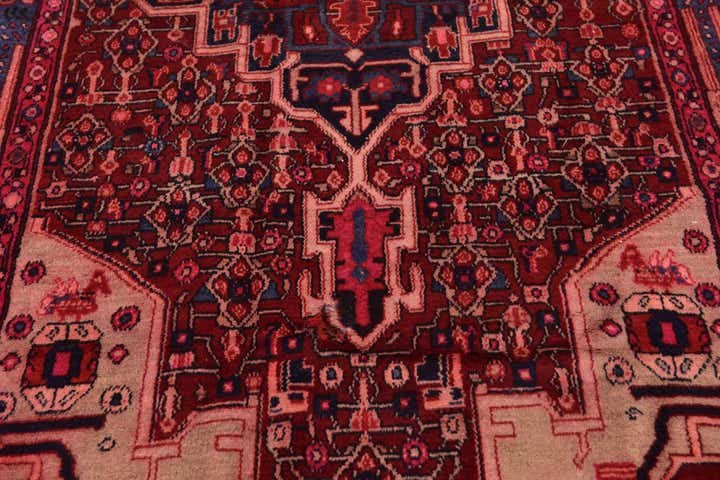 5' 3 x 11' 4 Hand Knotted Hamedan Persian Wool Runner Rug