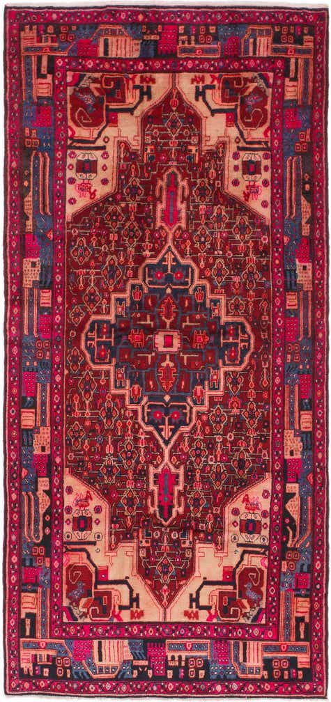 5' 3 x 11' 4 Hand Knotted Hamedan Persian Wool Runner Rug