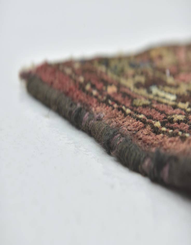 Detail image of 3' 4 x 9' Hand Knotted Hamedan Persian Wool Runner Rug