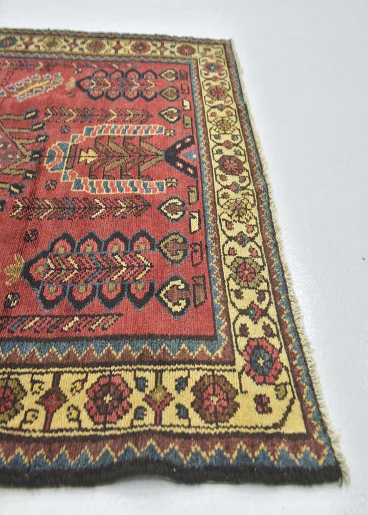 3' 5 x 10' Hand Knotted Hamedan Persian Wool Runner Rug