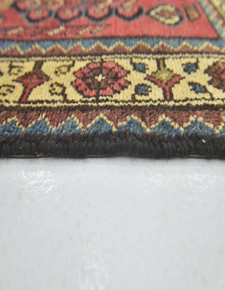 Detail image of 3' 5 x 10'  Hand Knotted Hamedan Persian Wool Runner Rug