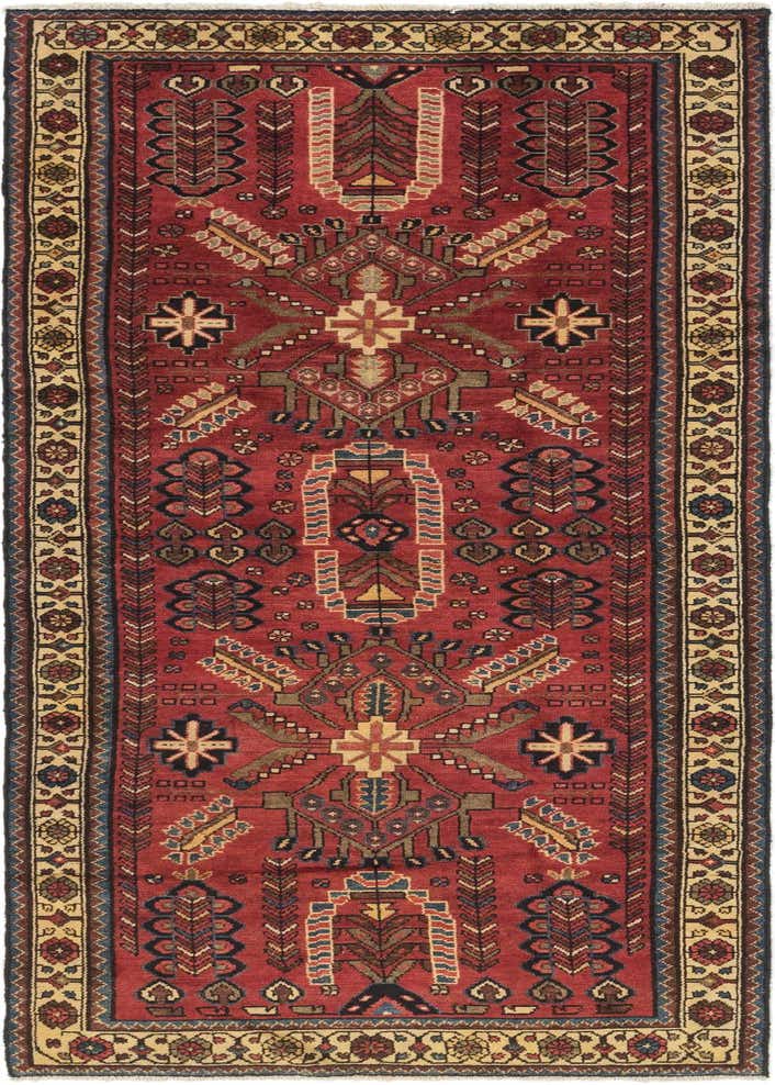 3' 5 x 10' Hand Knotted Hamedan Persian Wool Runner Rug